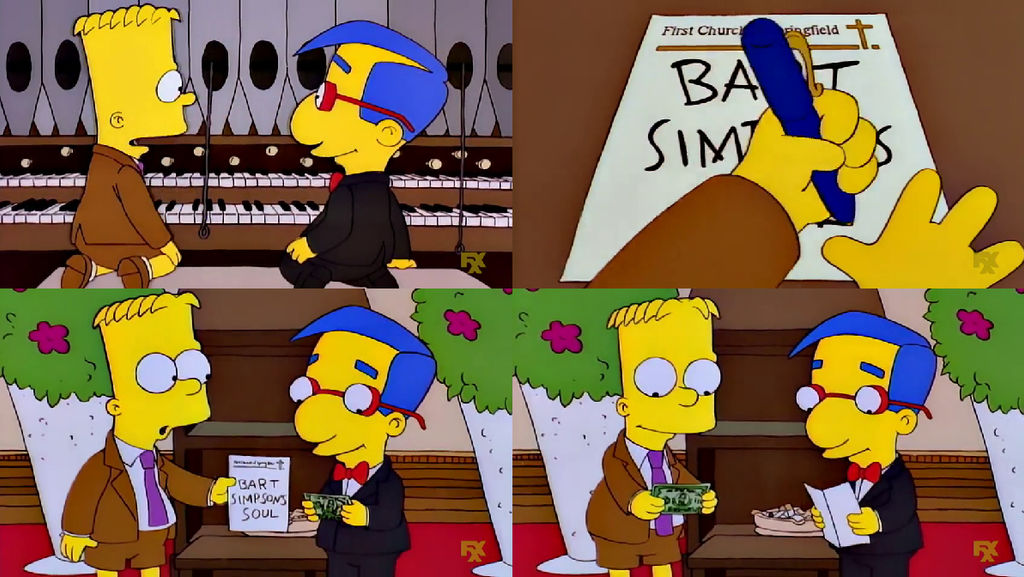 Bart Simpson soul bill of sale